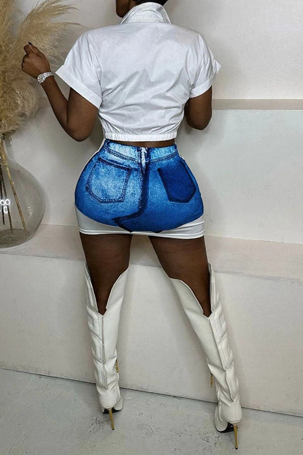 Patchwork On-trend Pocket Dress Suit 2 Patchwork On-trend Pocket Dress Suit - Image 2