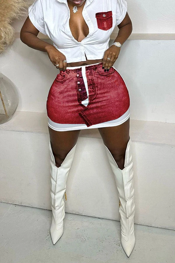 Patchwork On-trend Pocket Dress Suit 5 Patchwork On-trend Pocket Dress Suit - Image 5