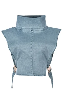 Solid Color Hot Buckled Denim Camisole 14 Solid Color Hot Buckled Denim Camisole -Prettytina C23022027 BL 7
