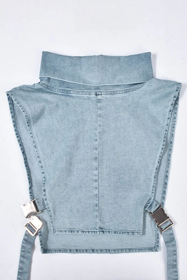 Solid Color Hot Buckled Denim Camisole 8 Solid Color Hot Buckled Denim Camisole - Image 8