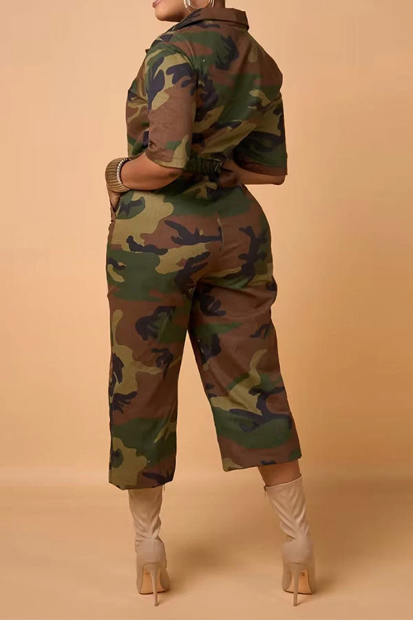 Camouflage Commuting Pocket Jumpsuit 2 Camouflage Commuting Pocket Jumpsuit - Image 2