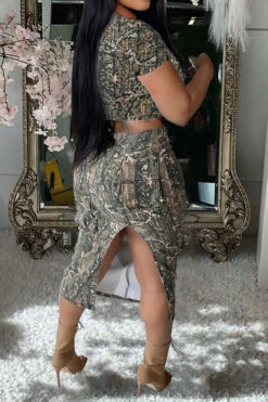 Camouflage Casual Pocket High Split Dress Suit 8 Camouflage Casual Pocket High Split Dress Suit -Prettytina C23022489 R2 2