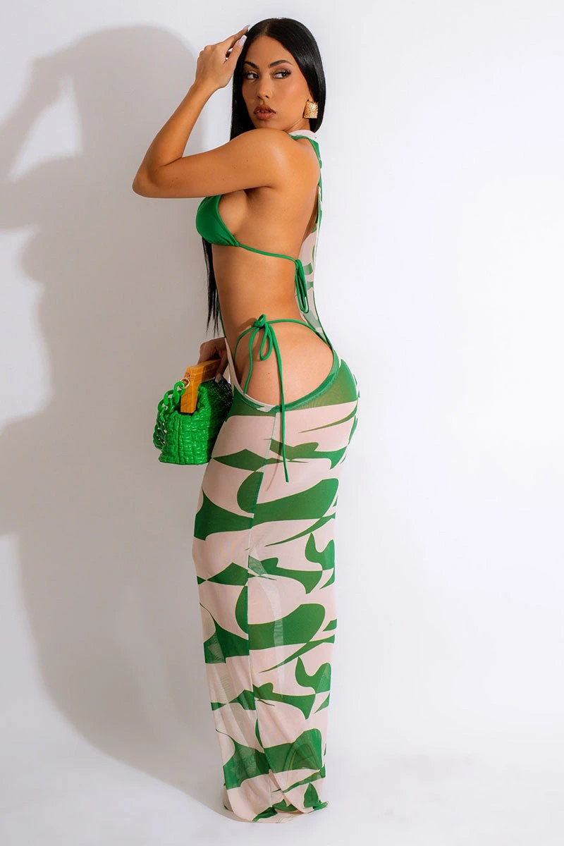 Abstract Print Striking Irregular Three Pieces 2 Abstract Print Striking Irregular Three Pieces - Image 2