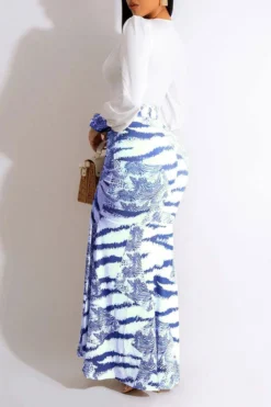 Tie Dye Patchwork Elegant High Split Maxi Dress 11 Tie Dye Patchwork Elegant High Split Maxi Dress -Prettytina C23031671 BL 2