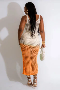 Gradient Modern Crochet Hollow-Out High Split Beachwear 13 Gradient Modern Crochet Hollow-Out High Split Beachwear -Prettytina C23041983 OR 2