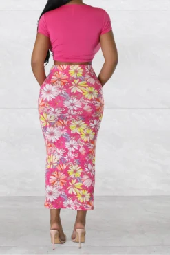 Floral Print Urban Tie Front Dress Suit 15 Floral Print Urban Tie Front Dress Suit -Prettytina C23050886 RR 6