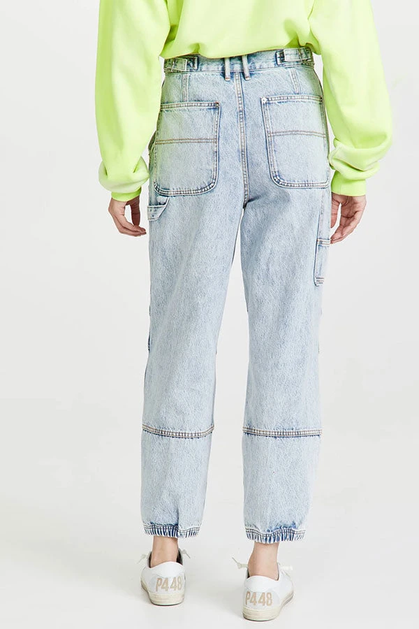 Solid Color On-trend Ribbons Decor Jeans 2 Solid Color On-trend Ribbons Decor Jeans - Image 2