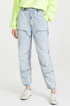 Solid Color On-trend Ribbons Decor Jeans 6 Solid Color On-trend Ribbons Decor Jeans -Prettytina C23051207 BL 3