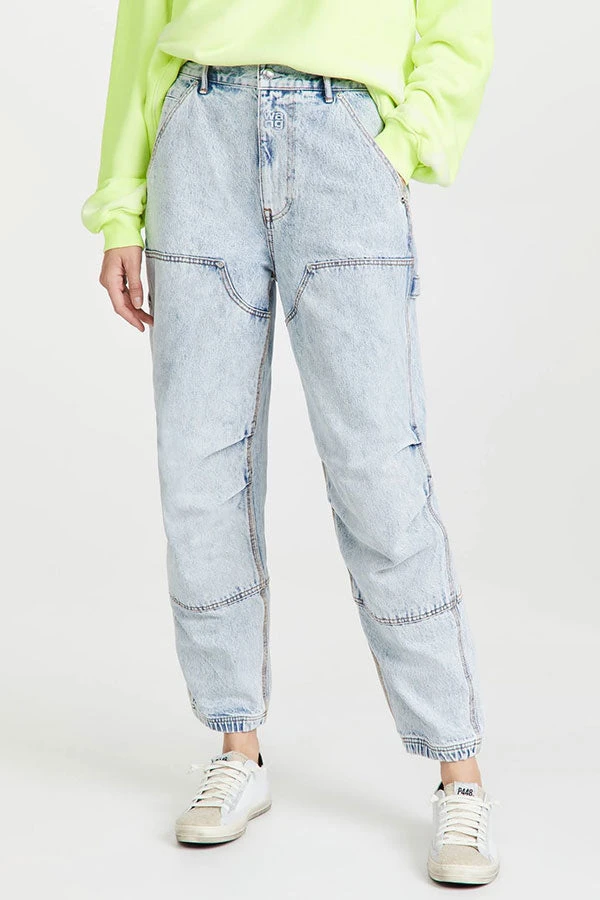 Solid Color On-trend Ribbons Decor Jeans 3 Solid Color On-trend Ribbons Decor Jeans - Image 3