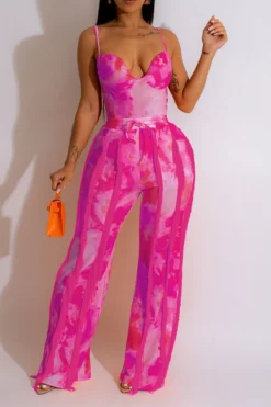 Tie Dye Rocking Tassel Pant Suit -Prettytina C23053188 RR 1