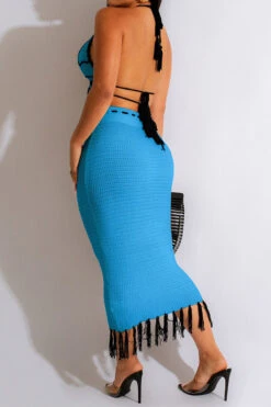 Crochet Butterfly Patchwork Pretty Tassel Dress Suit 31 Crochet Butterfly Patchwork Pretty Tassel Dress Suit -Prettytina C23060996 BL 2