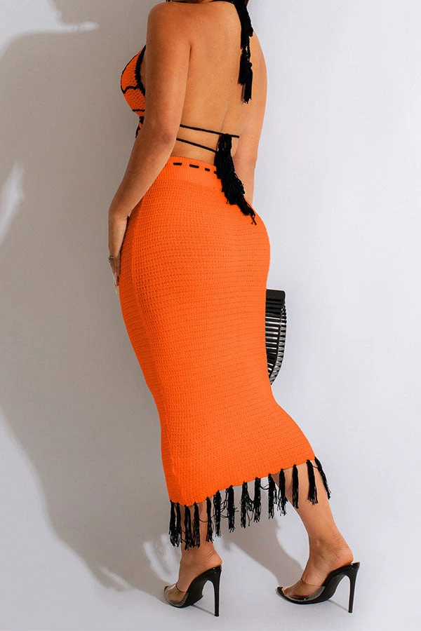 Crochet Butterfly Patchwork Pretty Tassel Dress Suit 9 Crochet Butterfly Patchwork Pretty Tassel Dress Suit - Image 9