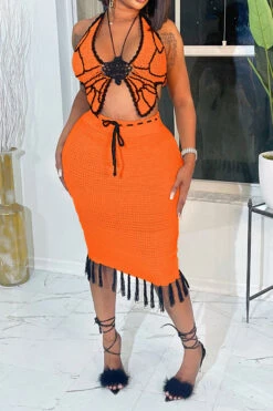 Crochet Butterfly Patchwork Pretty Tassel Dress Suit 29 Crochet Butterfly Patchwork Pretty Tassel Dress Suit -Prettytina C23060996 OR 4