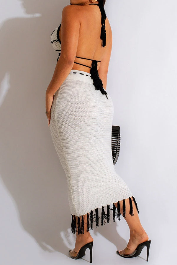 Crochet Butterfly Patchwork Pretty Tassel Dress Suit 2 Crochet Butterfly Patchwork Pretty Tassel Dress Suit - Image 2