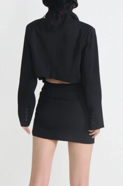 Glittery Rhinestone Bowknot Design Dress Suit -Prettytina C23061286 BK 4