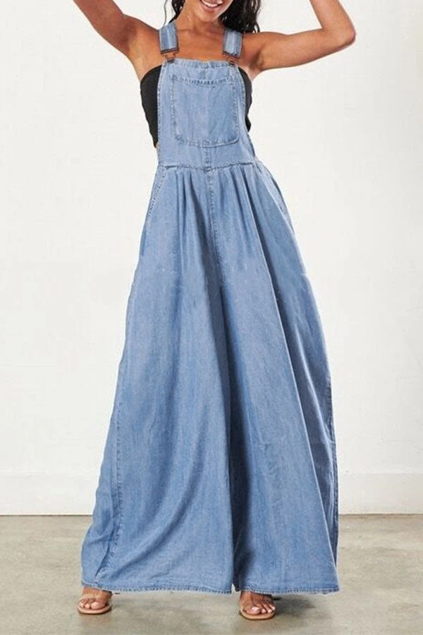 Solid Color Suspenders Relaxed Wide Leg Jumpsuit 1 Solid Color Suspenders Relaxed Wide Leg Jumpsuit