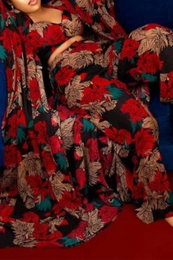 Leaf Print Undeniable Flowy Pant Suit (Three Pieces) -Prettytina C23070692 R5 2