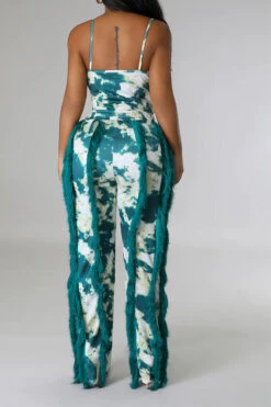 Tie Dye Pretty Tassel Patchwork Pant Suit 30 Tie Dye Pretty Tassel Patchwork Pant Suit -Prettytina C23072770 GR 4