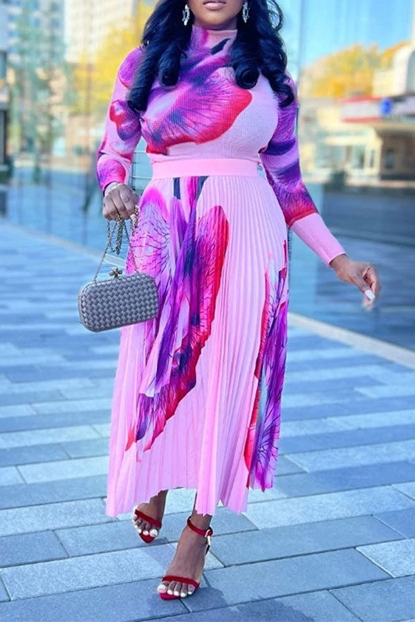 Floral Print Undeniable Pleated Maxi Dress 2 Floral Print Undeniable Pleated Maxi Dress - Image 2