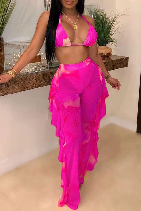 Butterfly Print Mesh Elegant High Waist Bikini & Pants 6 Butterfly Print Mesh Elegant High Waist Bikini & Pants - Image 6