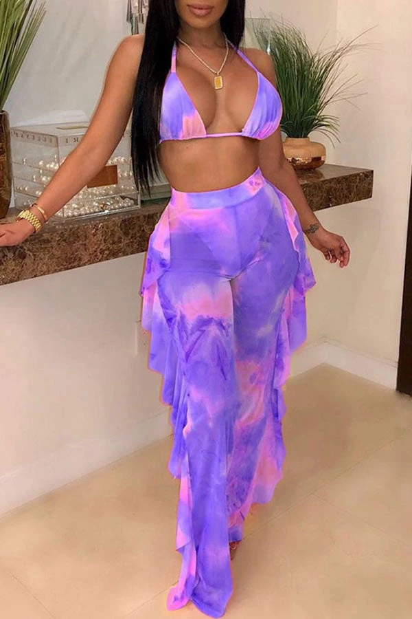 Butterfly Print Mesh Elegant High Waist Bikini & Pants 10 Butterfly Print Mesh Elegant High Waist Bikini & Pants - Image 10