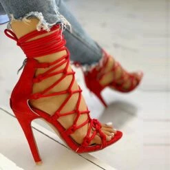 Solid Color Chic Lace-Up Knotted Stiletto Sandals 19 Solid Color Chic Lace-Up Knotted Stiletto Sandals -Prettytina H21040120 7 96ee078a f0c1 4af2 8260 5a087de2db29