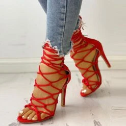 Solid Color Chic Lace-Up Knotted Stiletto Sandals 20 Solid Color Chic Lace-Up Knotted Stiletto Sandals -Prettytina H21040120 8 653fedd4 2319 42f6 8419 df551d696461