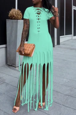 Color Block Tassels Stylish Lace-Up Maxi Dress -Prettytina H21051138 2 424d5ef1 16a1 42aa 9a62 6473b05af231