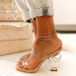 Transparent Strap Modern High Sandals -Prettytina H21060310 3