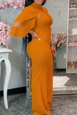 Mesh Patchwork Glamorous Jumpsuit -Prettytina H21071612 OR 2