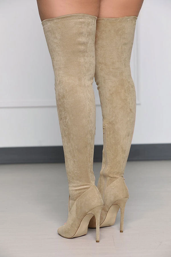 Solid Color Peep Toe Modern Stiletto Boots 14 Solid Color Peep Toe Modern Stiletto Boots - Image 14