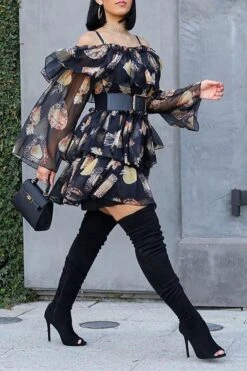 Solid Color Peep Toe Modern Stiletto Boots 20 Solid Color Peep Toe Modern Stiletto Boots -Prettytina H21090802 BK 5