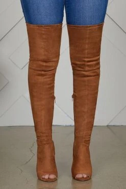 Solid Color Peep Toe Modern Stiletto Boots 18 Solid Color Peep Toe Modern Stiletto Boots -Prettytina H21090802 BR 4