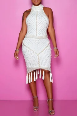 Beaded Decor Tassels Glamorous Backless Midi Dress -Prettytina H21091706 WH 2 f407ea6c 927d 4b5b b529 841c8d4b3807