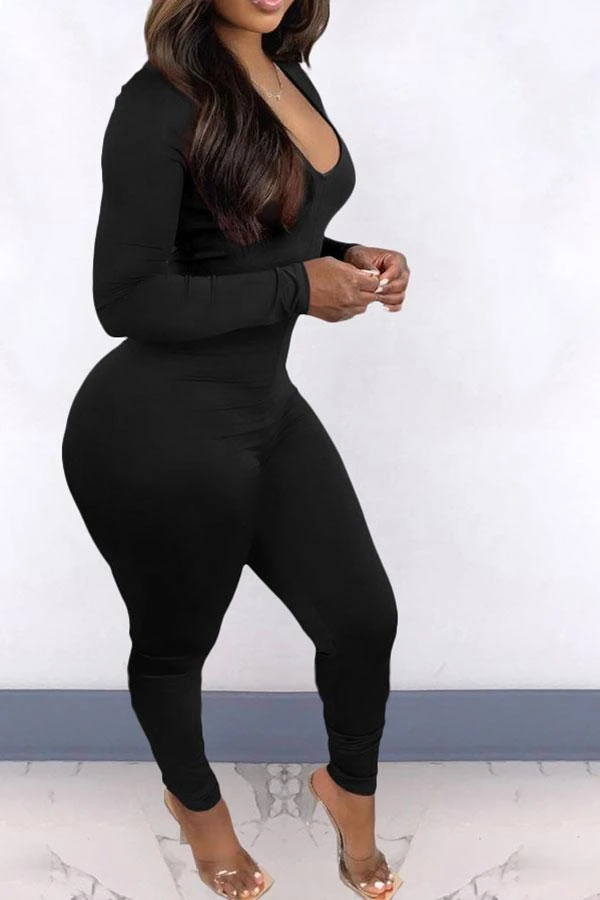 Solid Color Elegant Back Drawstring Jumpsuit 6 Solid Color Elegant Back Drawstring Jumpsuit - Image 6