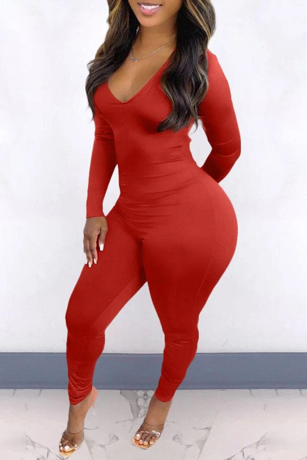 Solid Color Elegant Back Drawstring Jumpsuit 11 Solid Color Elegant Back Drawstring Jumpsuit - Image 11