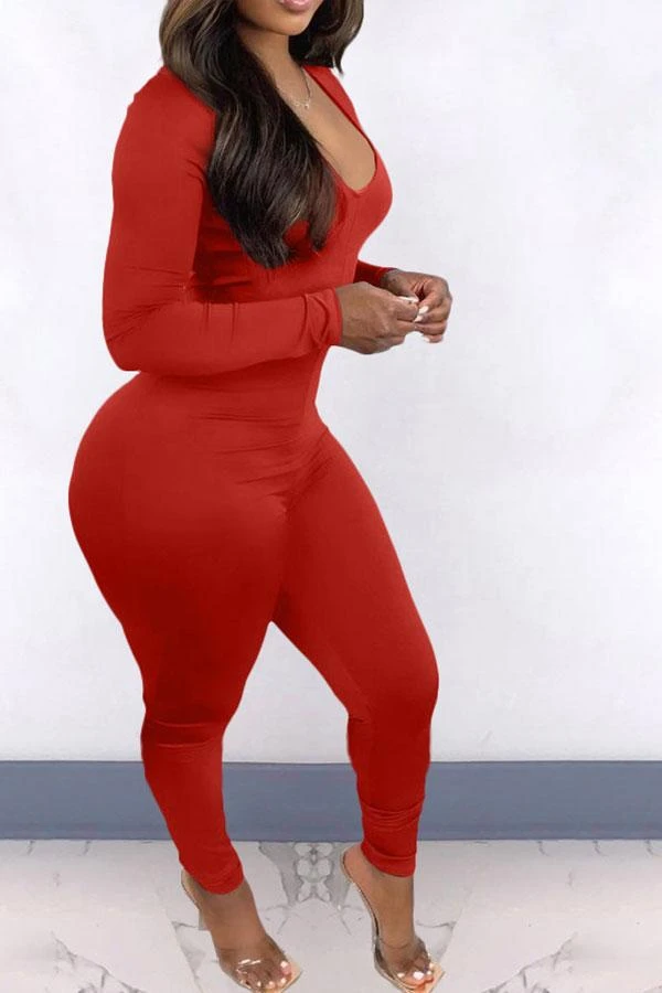 Solid Color Elegant Back Drawstring Jumpsuit 12 Solid Color Elegant Back Drawstring Jumpsuit - Image 12