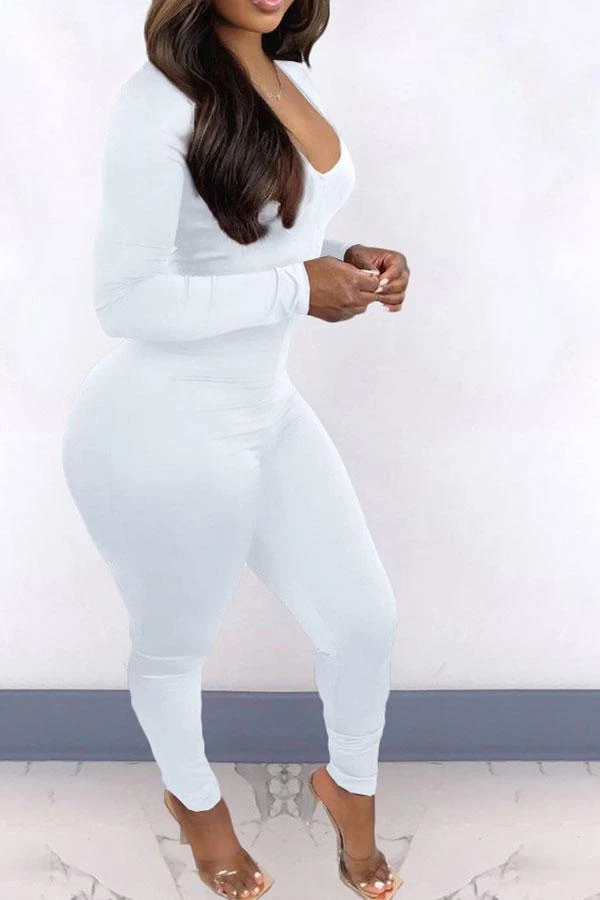 Solid Color Elegant Back Drawstring Jumpsuit 15 Solid Color Elegant Back Drawstring Jumpsuit - Image 15