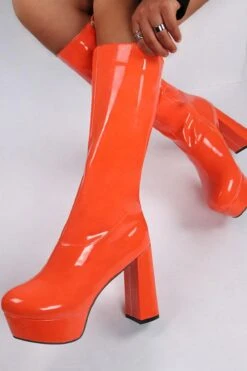 Solid Color Whimsical Zipper Block Platform Boots -Prettytina H21102005 OR 1 b47dd0a2 2e7b 4f17 a049 458cf827c715