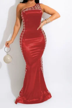 Rhinestone Patchwork One Shoulder Luxe Fishtail Maxi Dress -Prettytina H21111223 RE 1 abdd17e2 a49e 4ebb 9dbd cd12e6b89adb