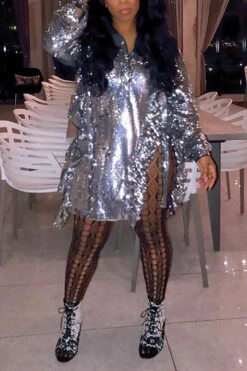 Sequined Sparkly Stringy Selvedge Split Irregular Mini Dress 8 Sequined Sparkly Stringy Selvedge Split Irregular Mini Dress -Prettytina H21121010 SI 4 7986e3f1 a0a8 4cbf bad0 f271e312982d