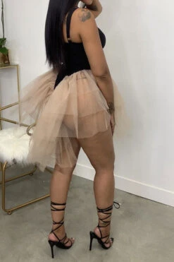 Mesh Patchwork Girly Tiered Ruffle Romper -Prettytina H22030258 BK 2 d94adaf9 5a88 4b24 9f32 61f194a8e4d9