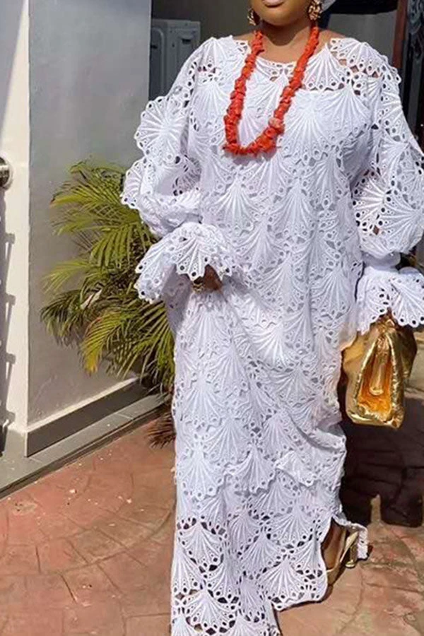 Lace Cutout Glamorous Tiered Maxi Dress 2 Lace Cutout Glamorous Tiered Maxi Dress - Image 2