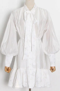 Lace Patchwork Retro Ruffle Hem Mini Dress 5 Lace Patchwork Retro Ruffle Hem Mini Dress -Prettytina H22081553 WH 3 7884164d a3da 4960 b5ac b646690816cd