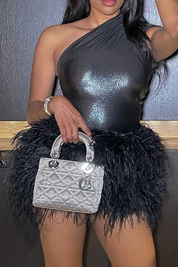 Solid Color Undeniable Feather Dress Suit 16 Solid Color Undeniable Feather Dress Suit - Image 16