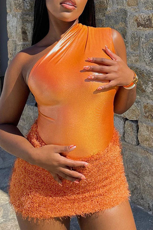 Solid Color Undeniable Feather Dress Suit 7 Solid Color Undeniable Feather Dress Suit - Image 7