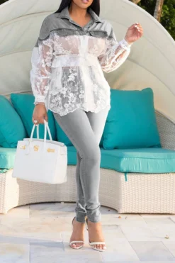 Denim Patchwork Oriental Mesh Floral Embroidery Lace-Up Blouse 9 Denim Patchwork Oriental Mesh Floral Embroidery Lace-Up Blouse -Prettytina H22091245 BK 2 6e85d8ce 5f85 4af7 9fba 4a03c1b65563