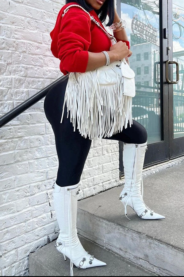 Rivet Design Rocking Pointed Toe Boots 14 Rivet Design Rocking Pointed Toe Boots - Image 14