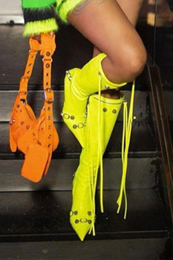 Rivet Design Rocking Pointed Toe Boots 19 Rivet Design Rocking Pointed Toe Boots - Image 19