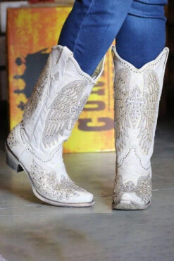 Rhinestone & Rivet Design Glittery Boots